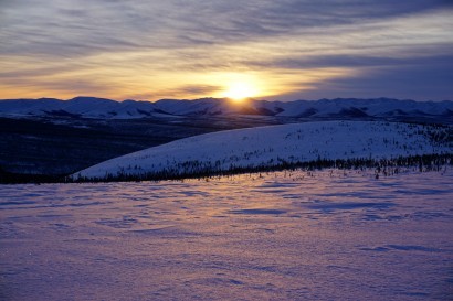 snow fence in the midnight sun, Demster highway available as